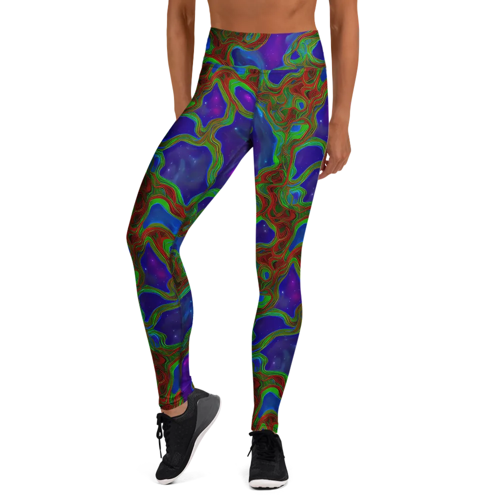 Astro Rapture on Yoga Leggings — Front