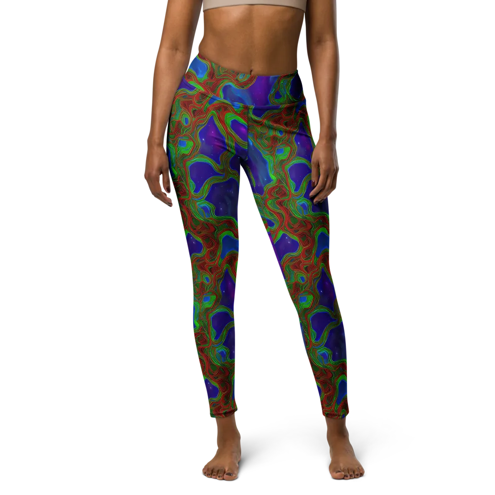 Astro Rapture on Yoga Leggings — Front
