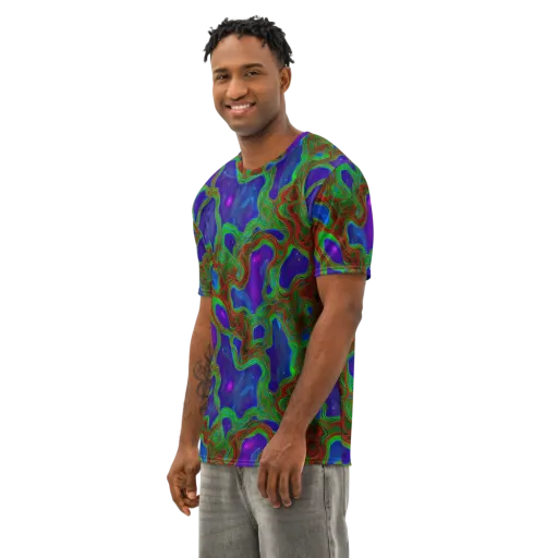 Astro Rapture on a Men's Cotton Crew Neck T-Shirt