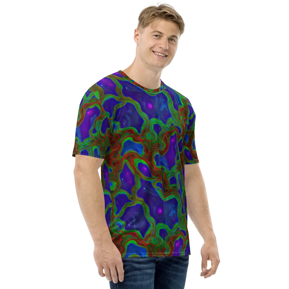 Astro Rapture on Men's Crew Neck T-Shirt — Right