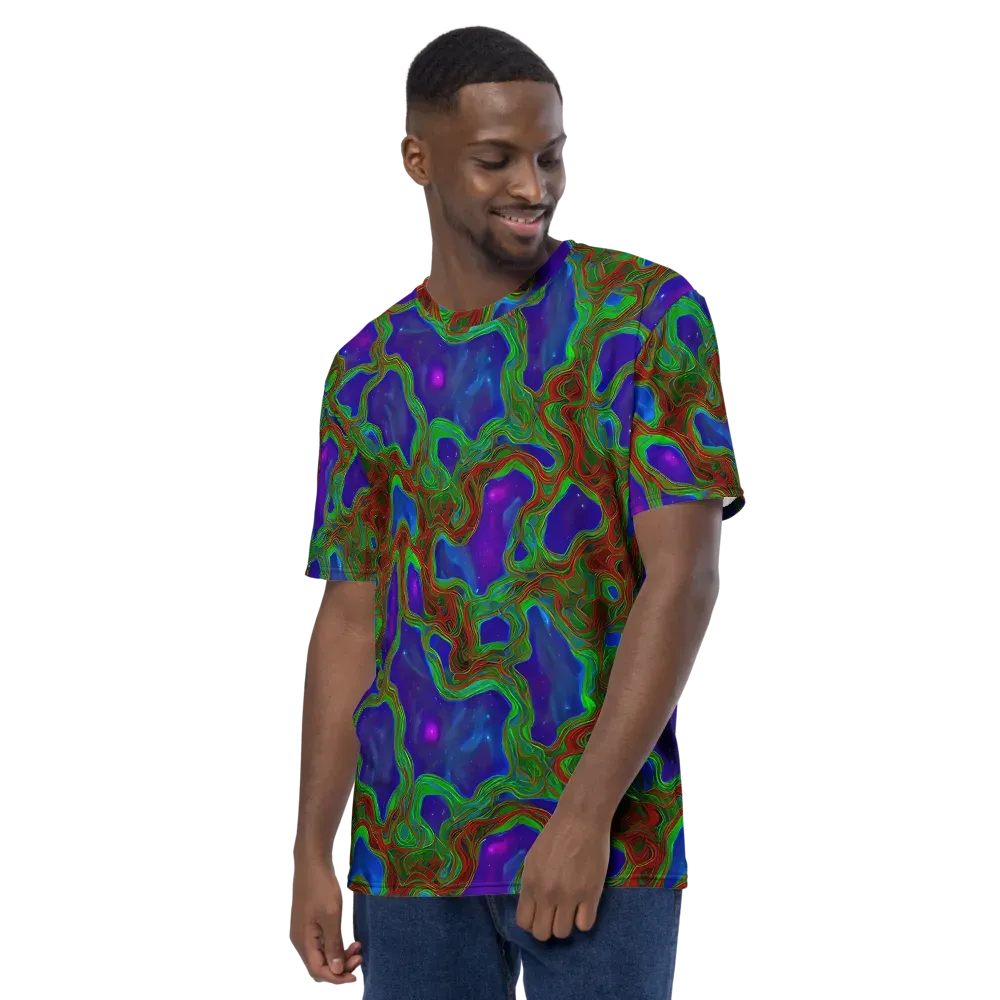 Astro Rapture on Men's Crew Neck T-Shirt — Left