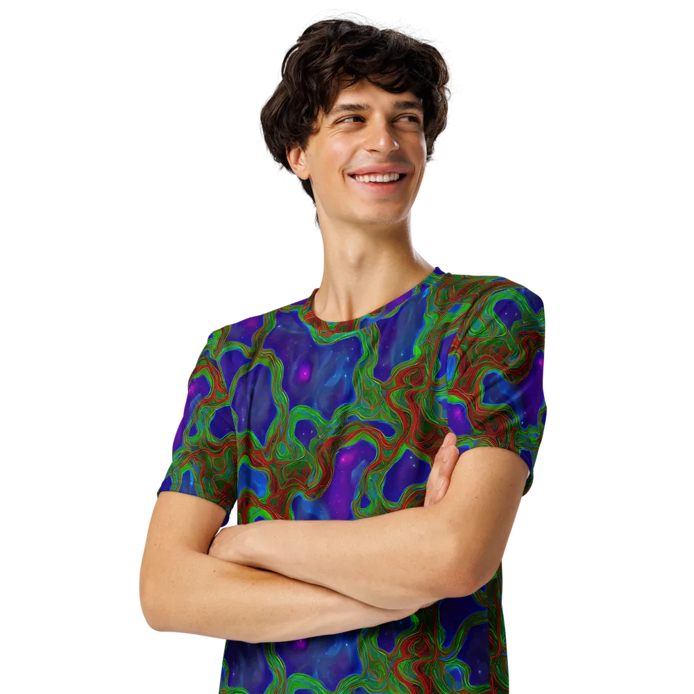 Astro Rapture on Men's Crew Neck T-Shirt — Left Front