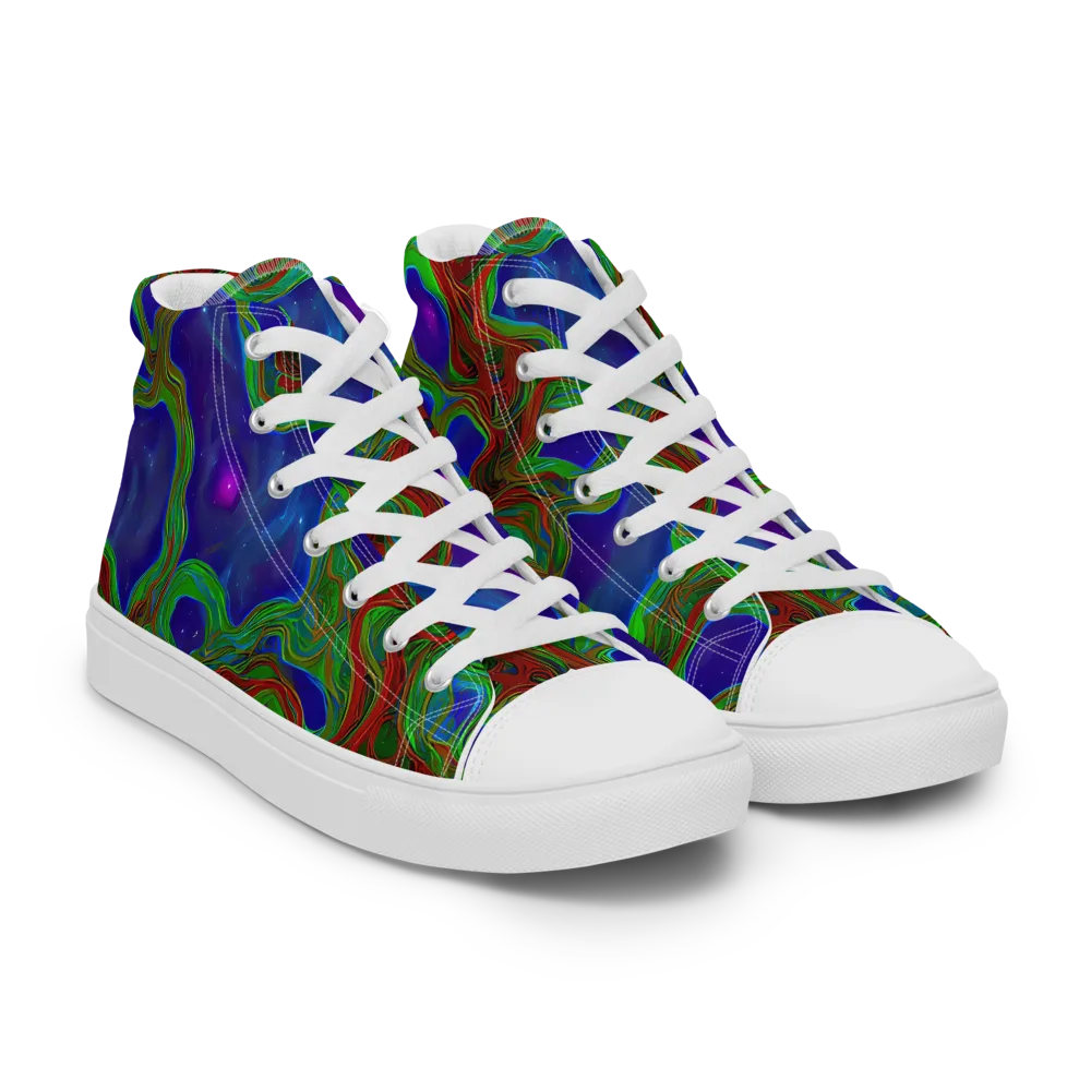 Astro Rapture on Men's High Top Canvas Shoes — Right Front
