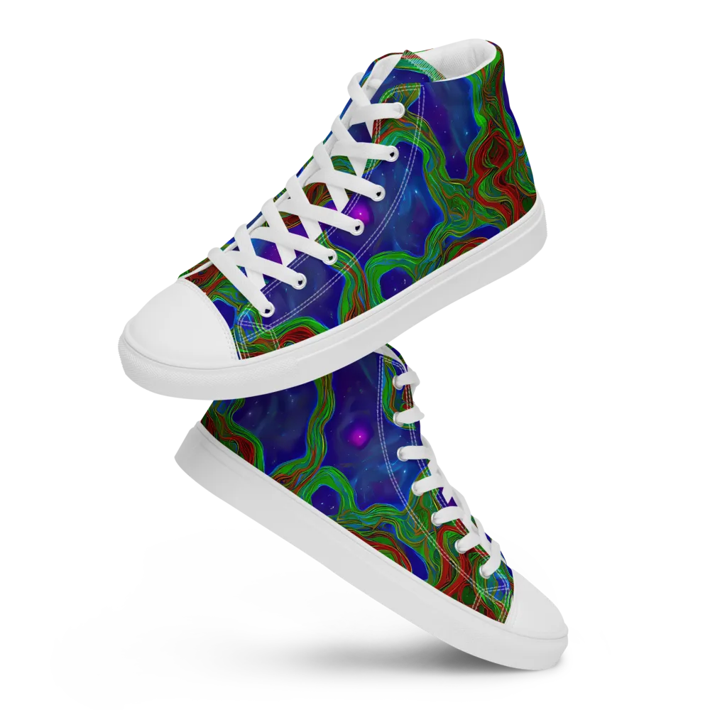 Astro Rapture on Men's High Top Canvas Shoes — Front
