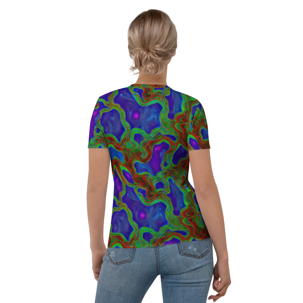 Astro Rapture on Women's Crew Neck T-Shirt — Back