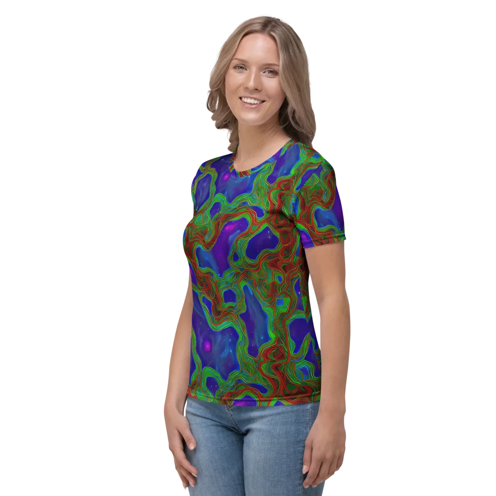 Astro Rapture on Women's Crew Neck T-Shirt — Left