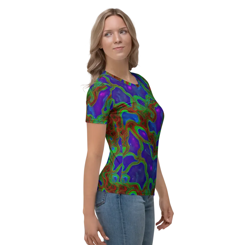 Astro Rapture on Women's Crew Neck T-Shirt — Right
