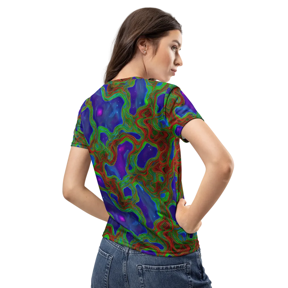 Astro Rapture on Women's Crew Neck T-Shirt — Back
