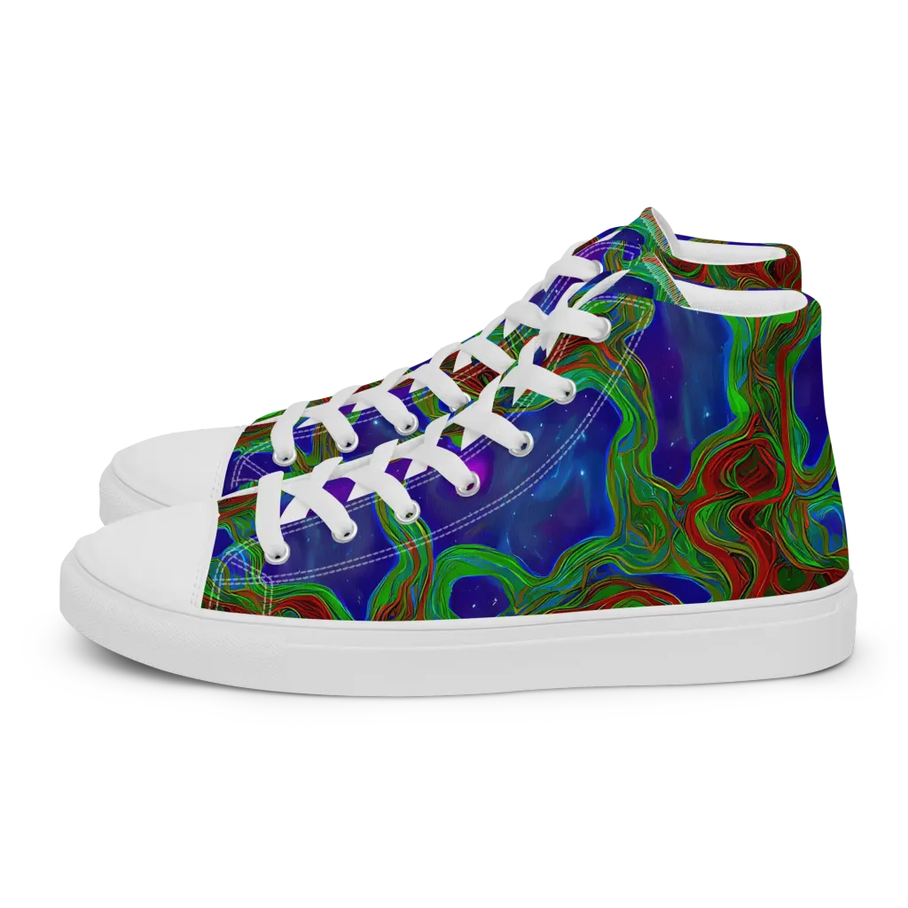 Astro Rapture on Women's High Top Canvas Shoes — Left