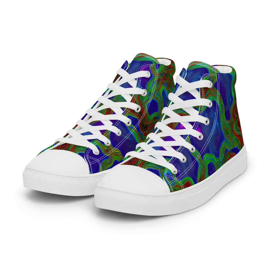 Astro Rapture on Women's High Top Canvas Shoes — Left Front