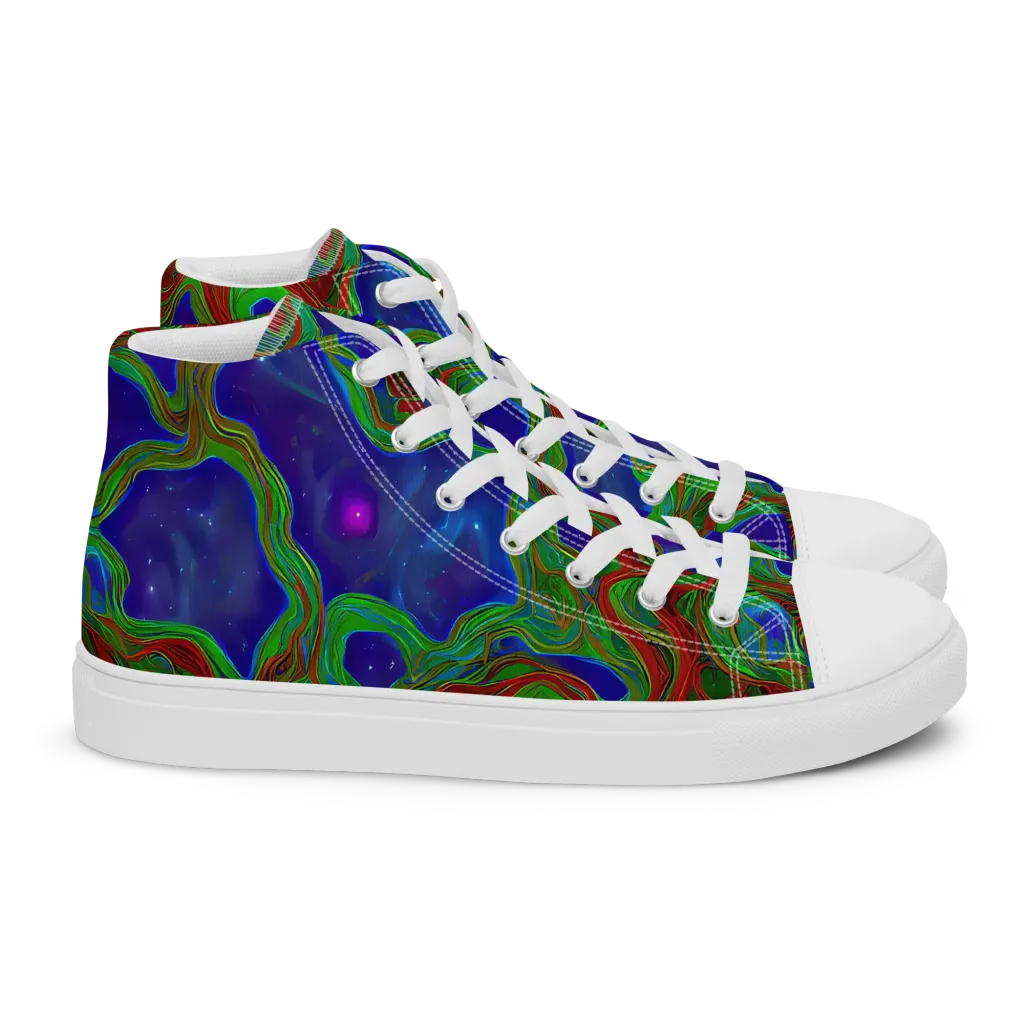 Astro Rapture on Women's High Top Canvas Shoes — Right
