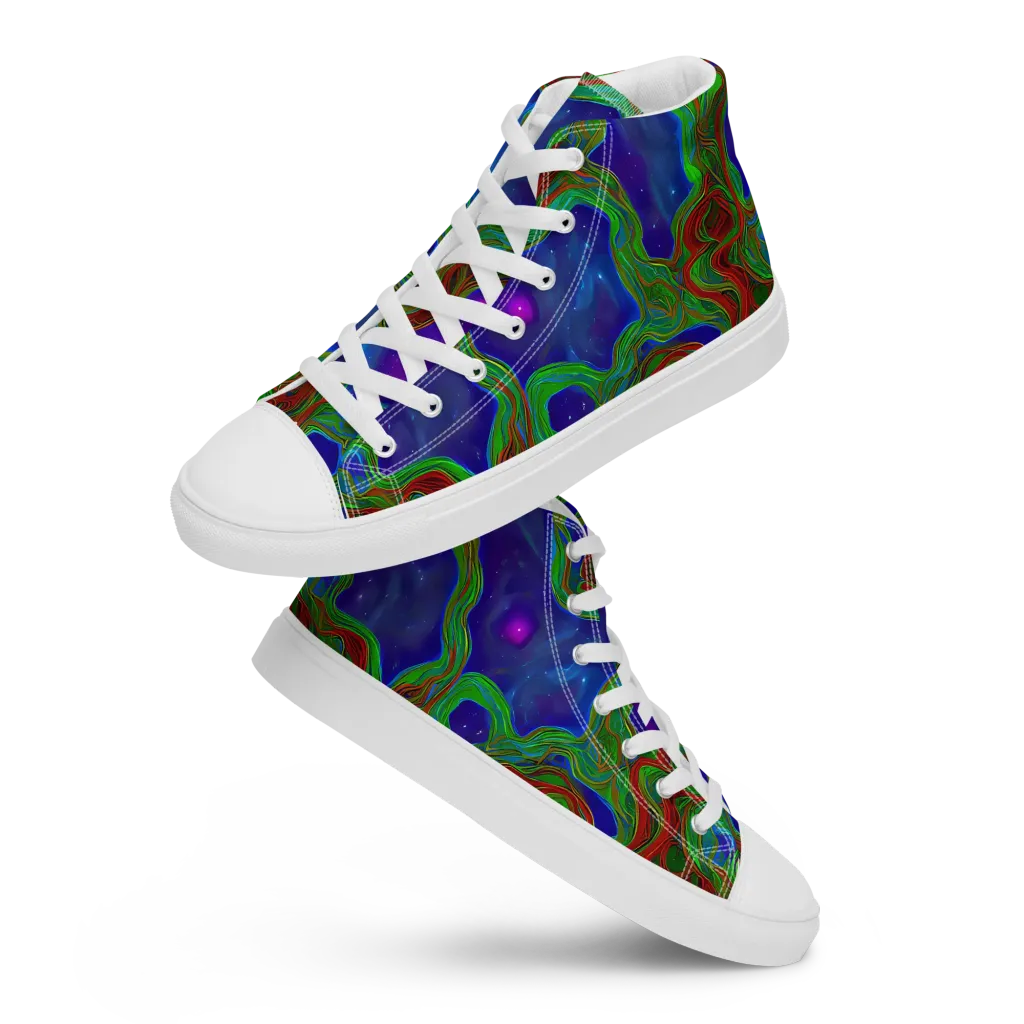 Astro Rapture on Women's High Top Canvas Shoes — Front
