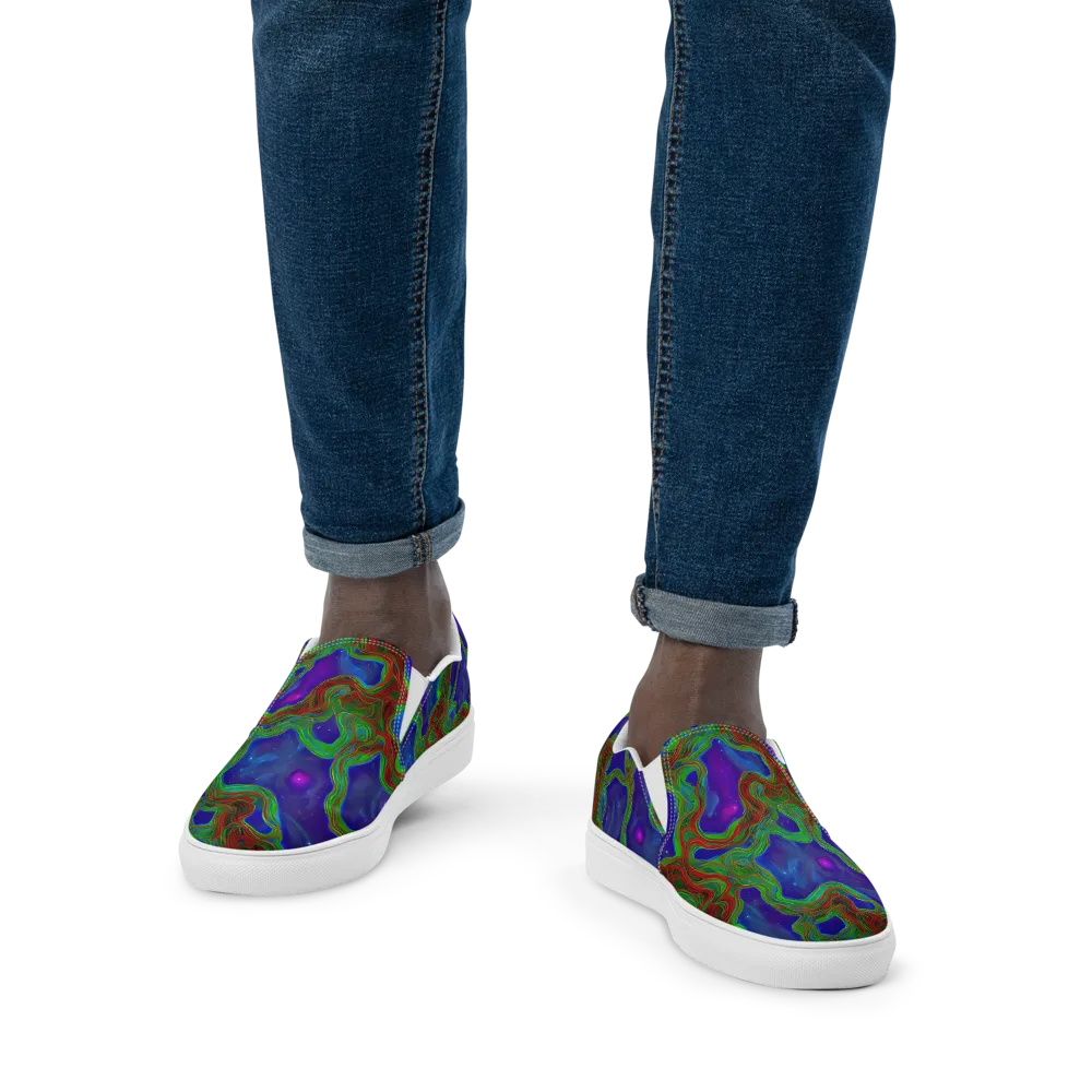 Astro Rapture on Men's Slip-On Canvas Shoes — Front