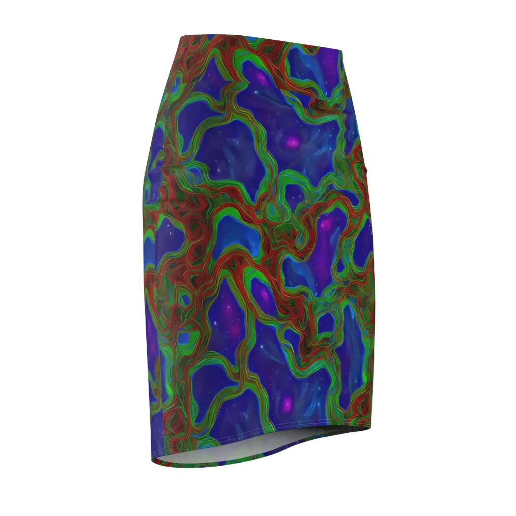 Astro Rapture on Pencil Skirt — Front Side
