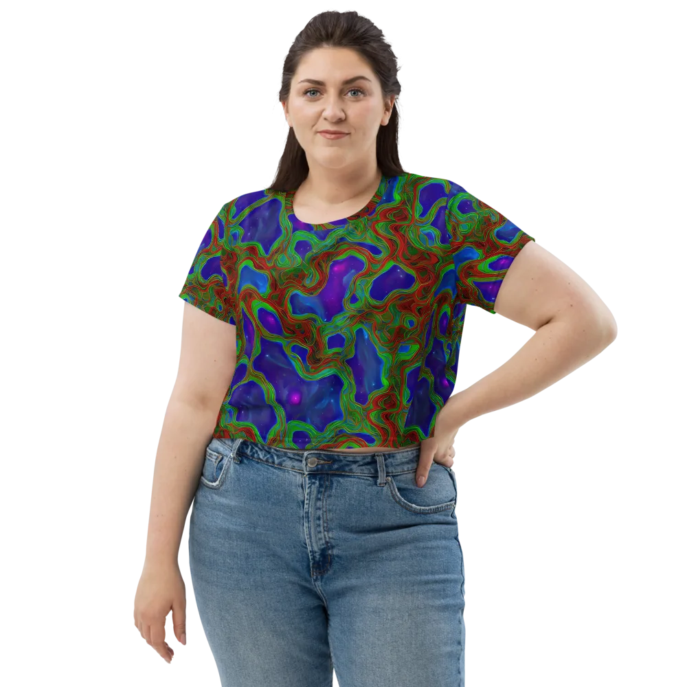 Astro Rapture on Crop Tee — Front