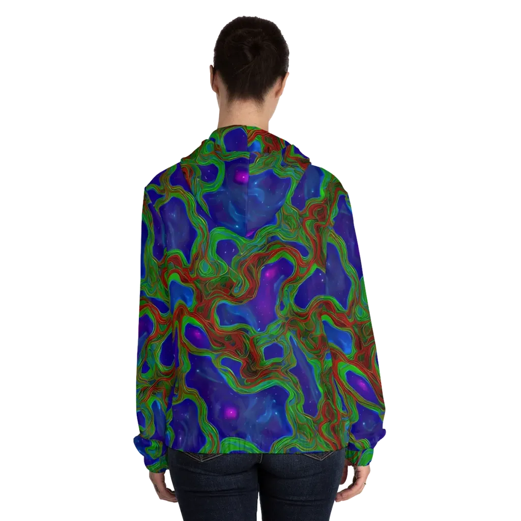 Astro Rapture on Women's Full-Zip Hoodie — Back On Person