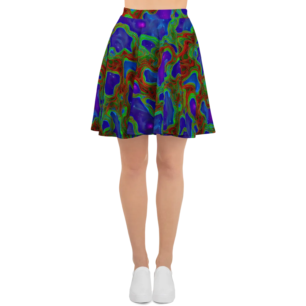 Astro Rapture on Skater Skirt — Front