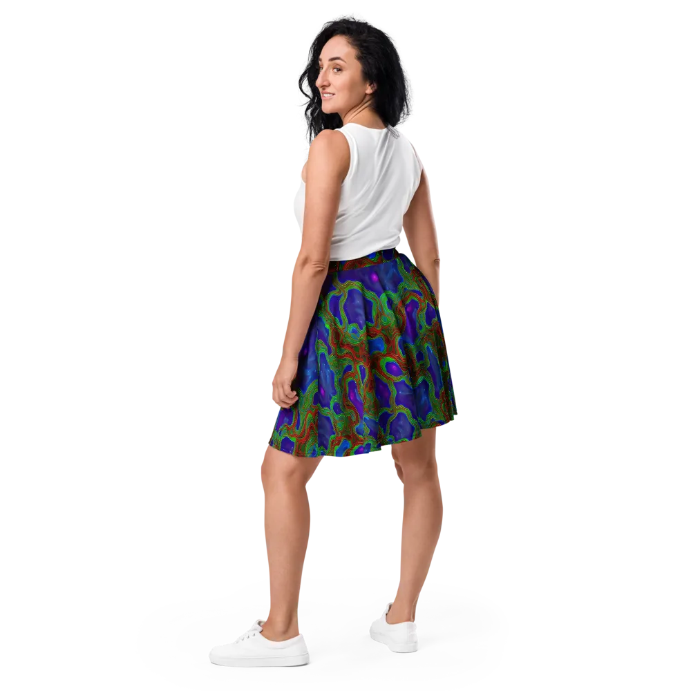 Astro Rapture on Skater Skirt — Back