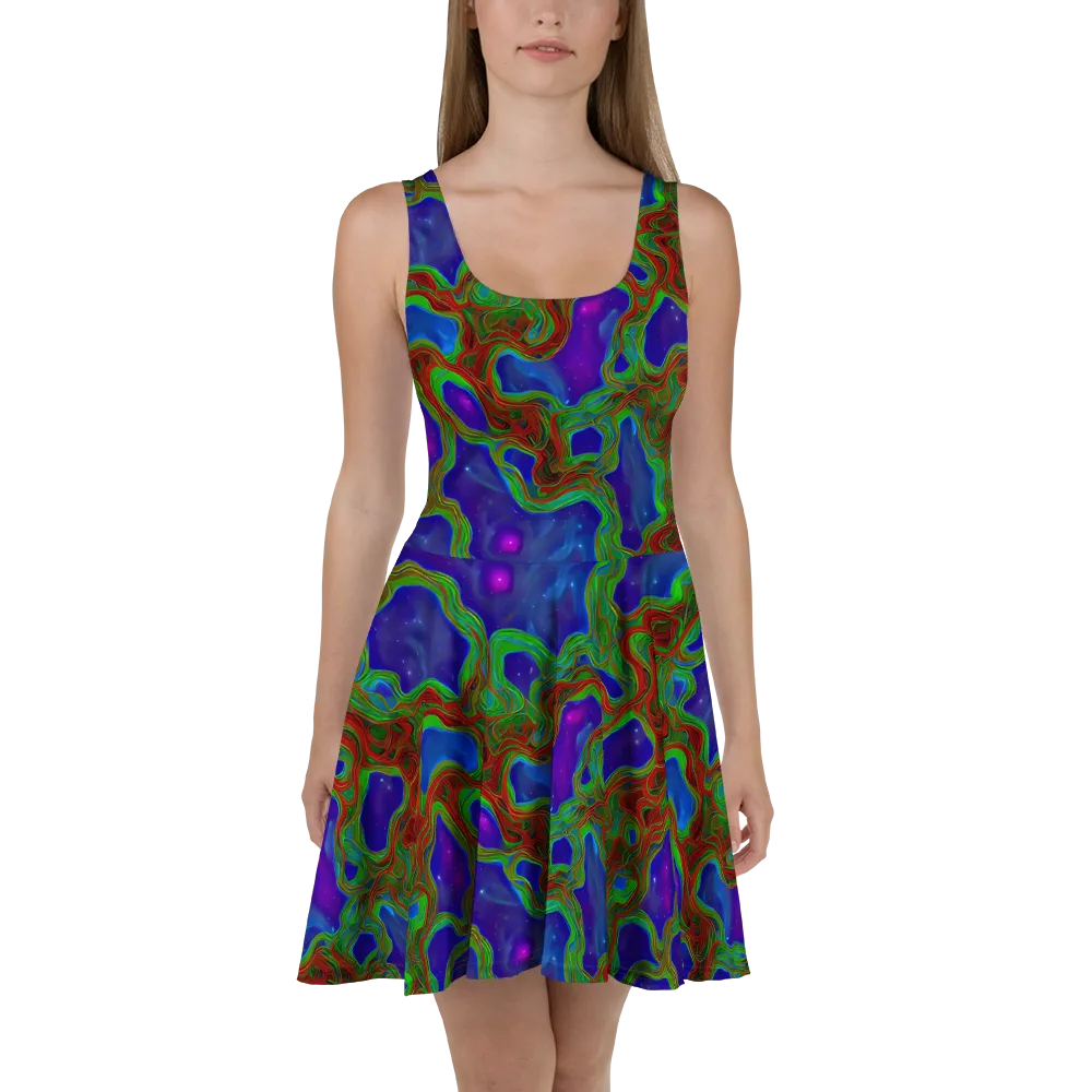 Astro Rapture on Skater Dress — Front