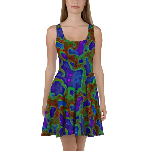Astro Rapture on a Skater Dress