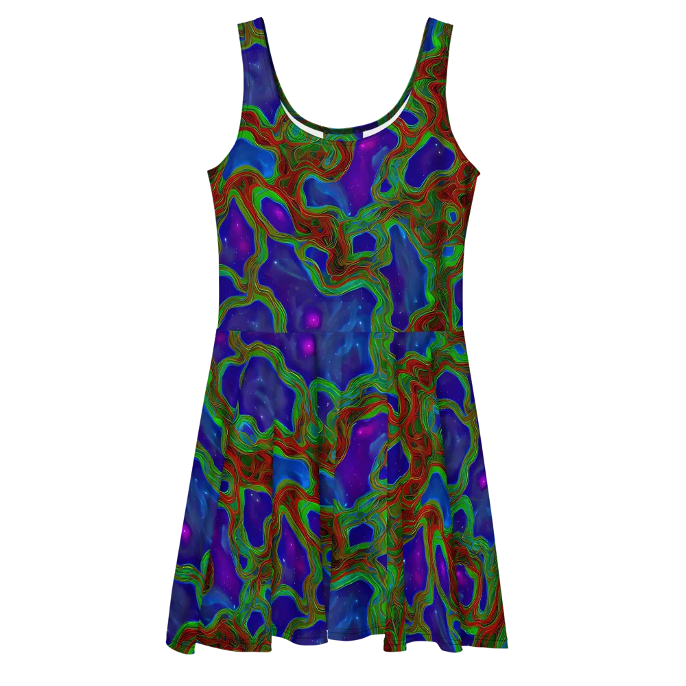 Astro Rapture on Skater Dress — Front