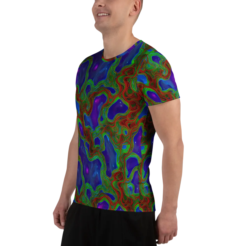 Astro Rapture on Men's Athletic T-Shirt — Left