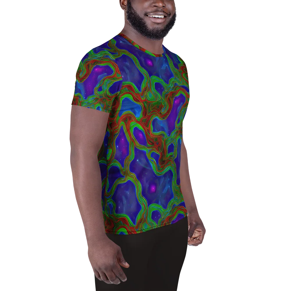 Astro Rapture on Men's Athletic T-Shirt — Right