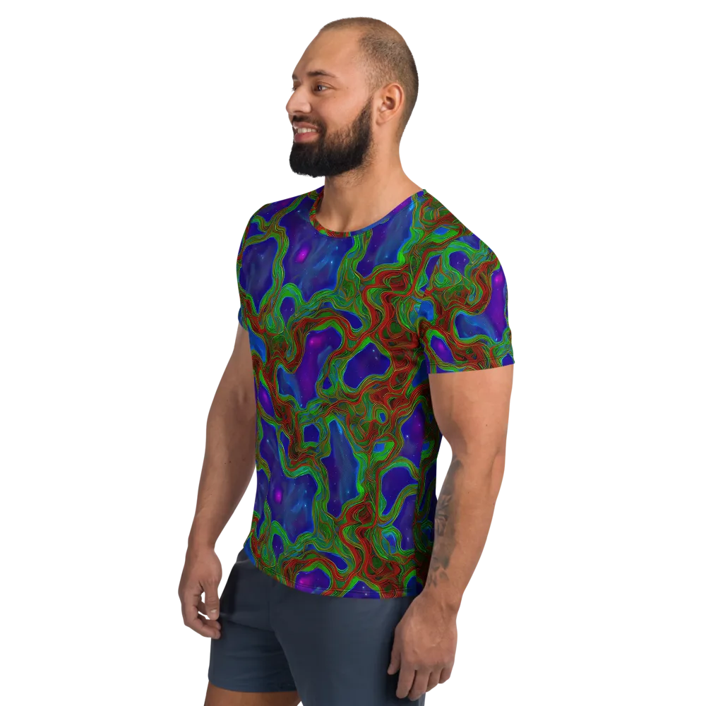 Astro Rapture on Men's Athletic T-Shirt — Left