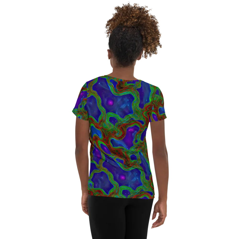 Astro Rapture on Women's Athletic T-Shirt — Back