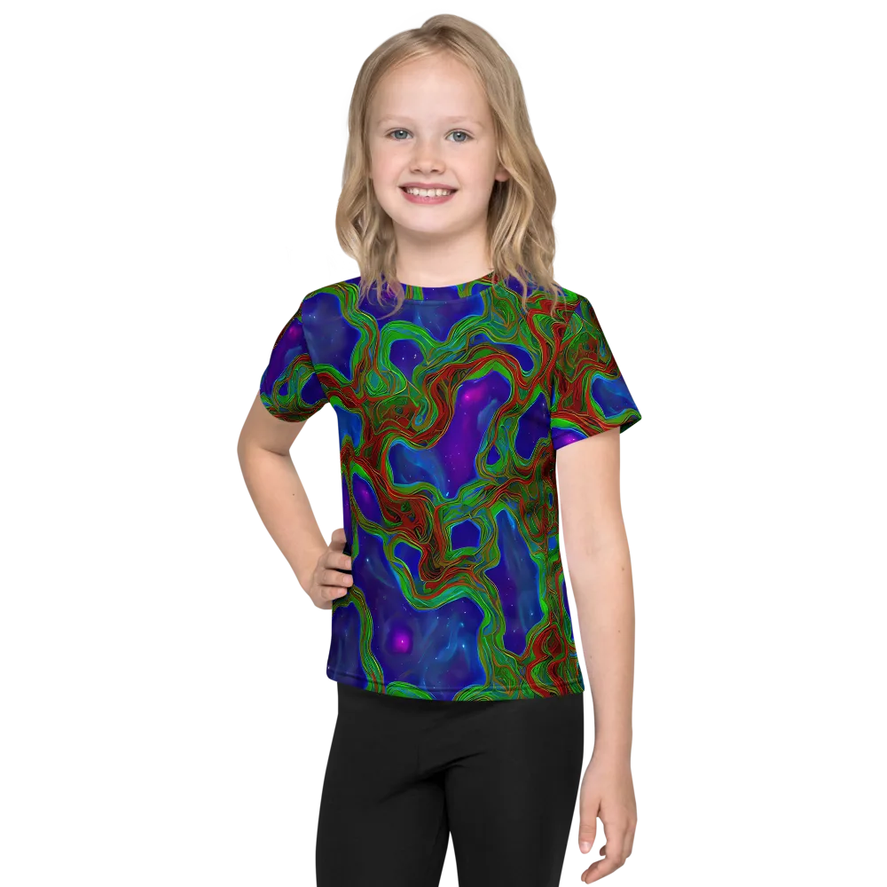 Astro Rapture on Kids Crew Neck T-Shirt — Front