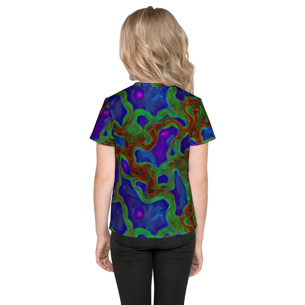 Astro Rapture on Kids Crew Neck T-Shirt — Back