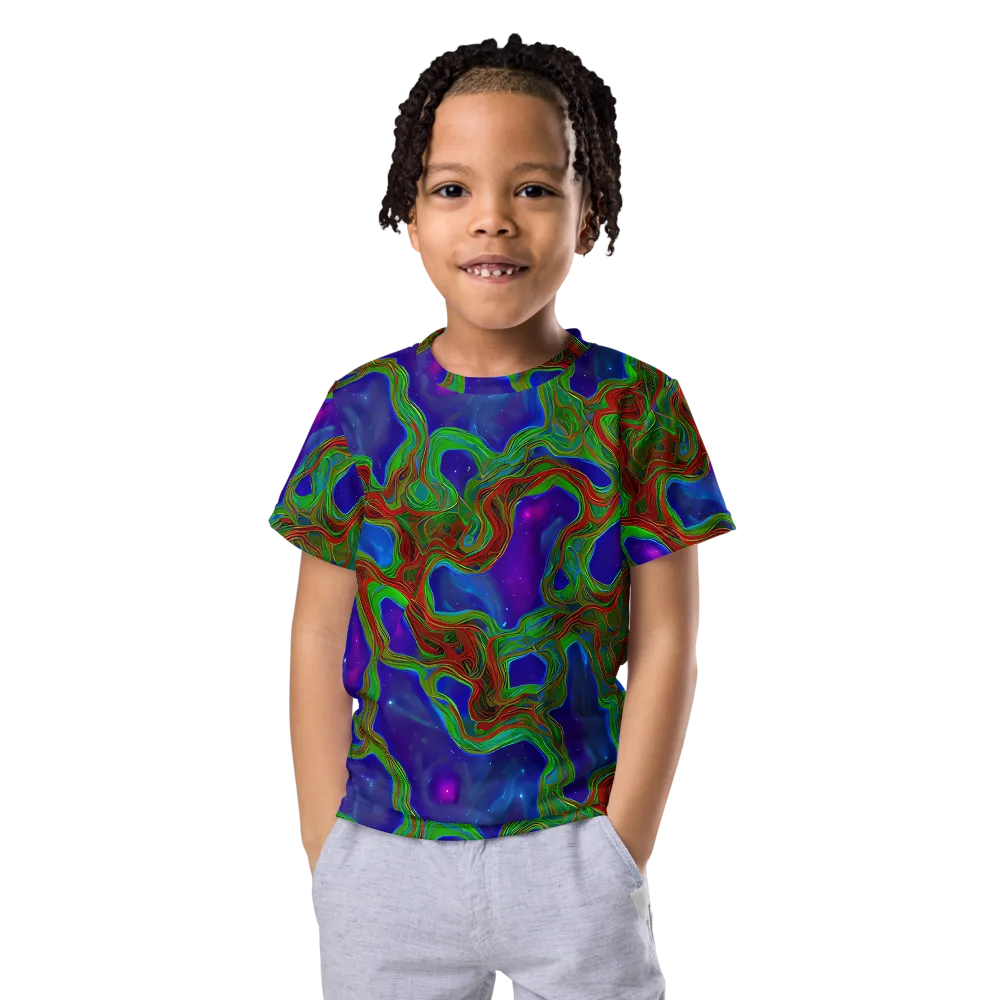 Astro Rapture on Kids Crew Neck T-Shirt — Front