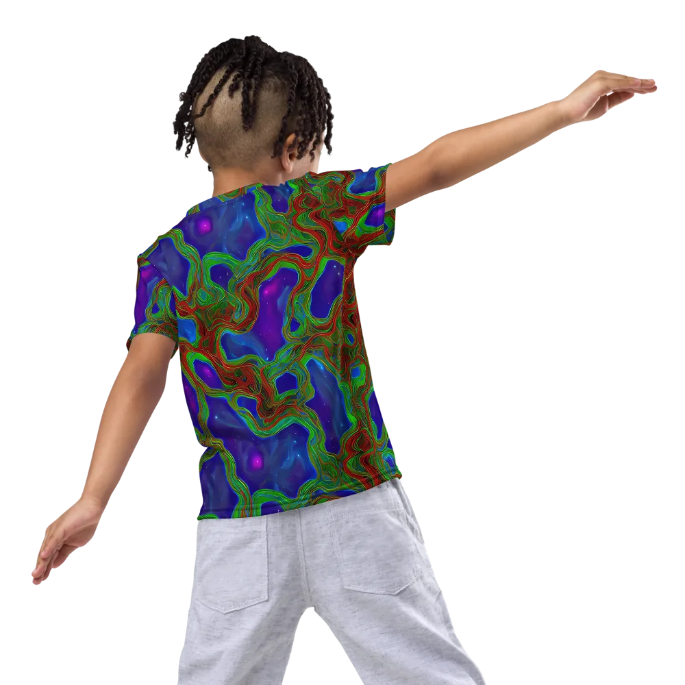 Astro Rapture on Kids Crew Neck T-Shirt — Back