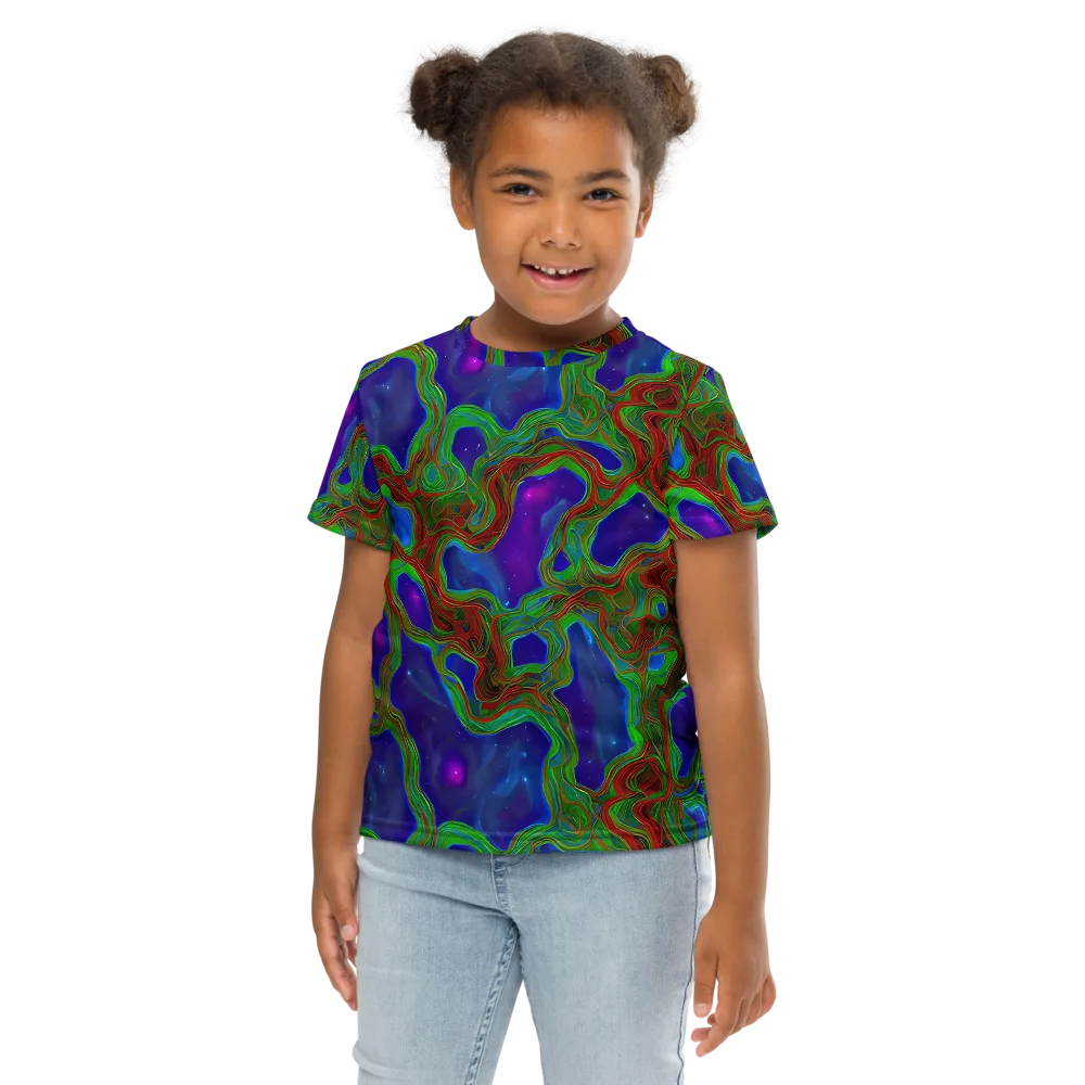Astro Rapture on Kids Crew Neck T-Shirt — Front