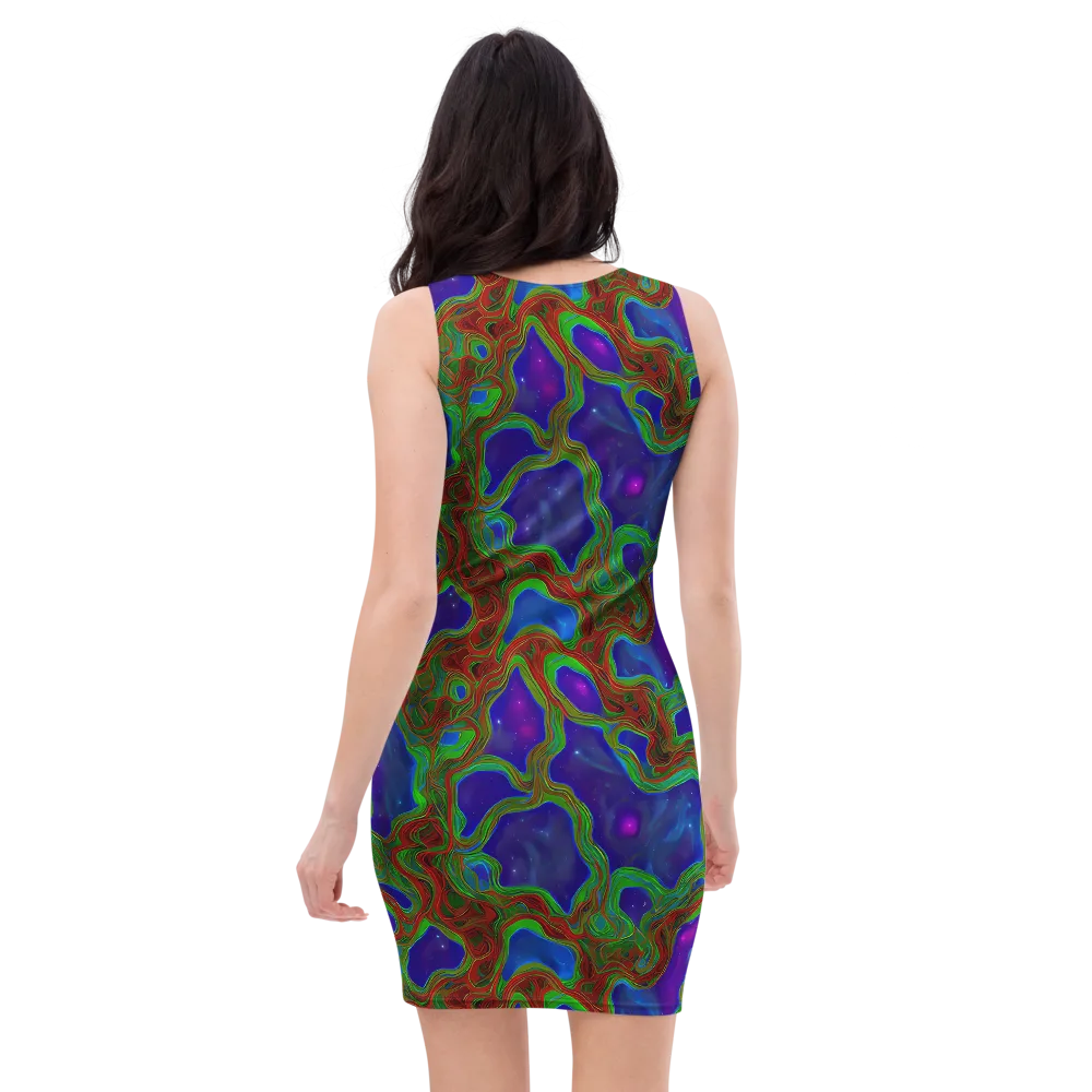 Astro Rapture on Bodycon Dress — Back