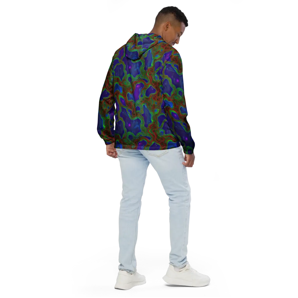 Astro Rapture on Men's Windbreaker — Back