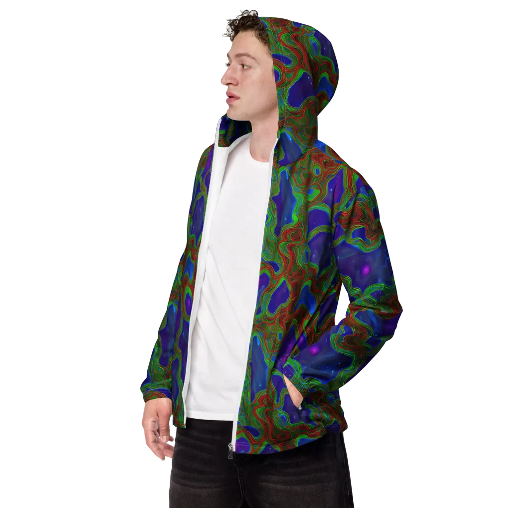 Astro Rapture on Men's Windbreaker — Left Front