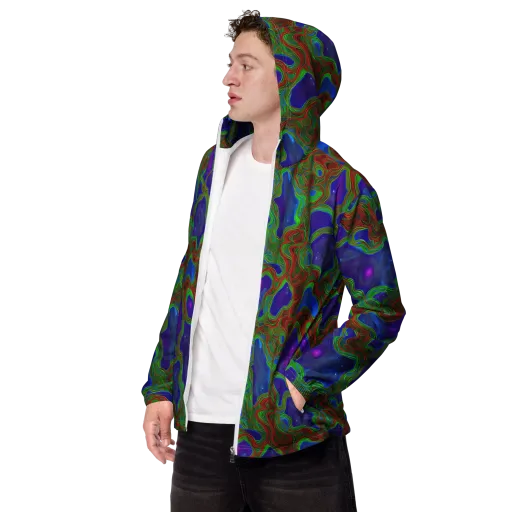 Astro Rapture on a Men's Windbreaker