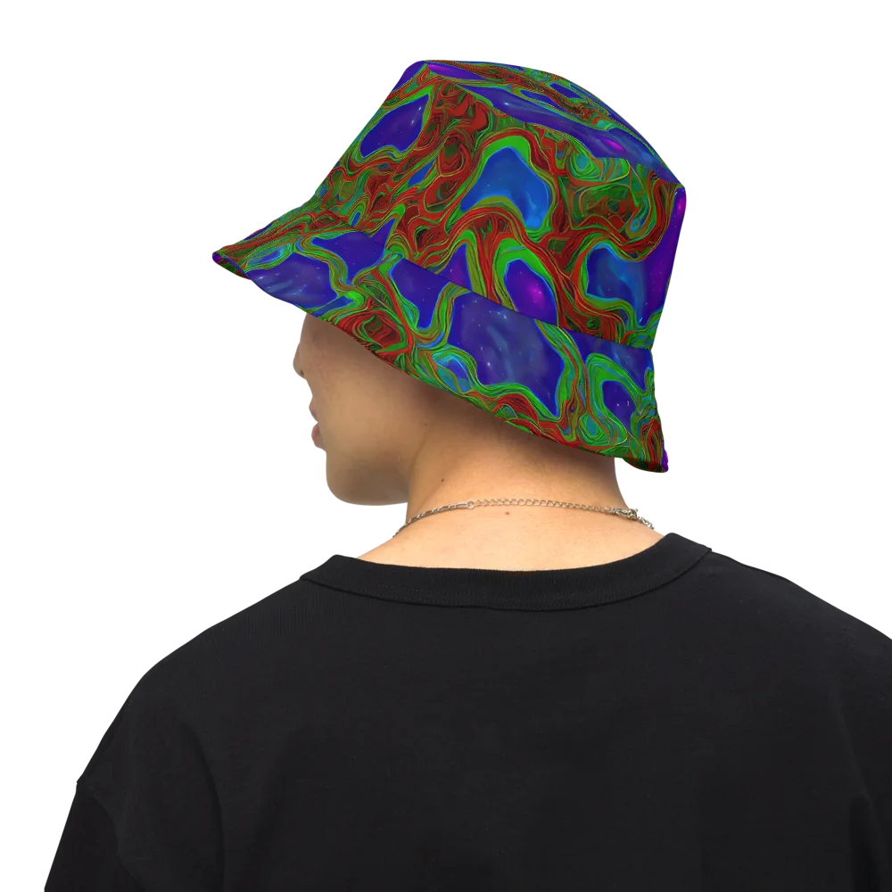 Astro Rapture on Reversible Bucket Hat — Back Inside
