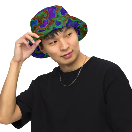 Astro Rapture on a Reversible Bucket Hat