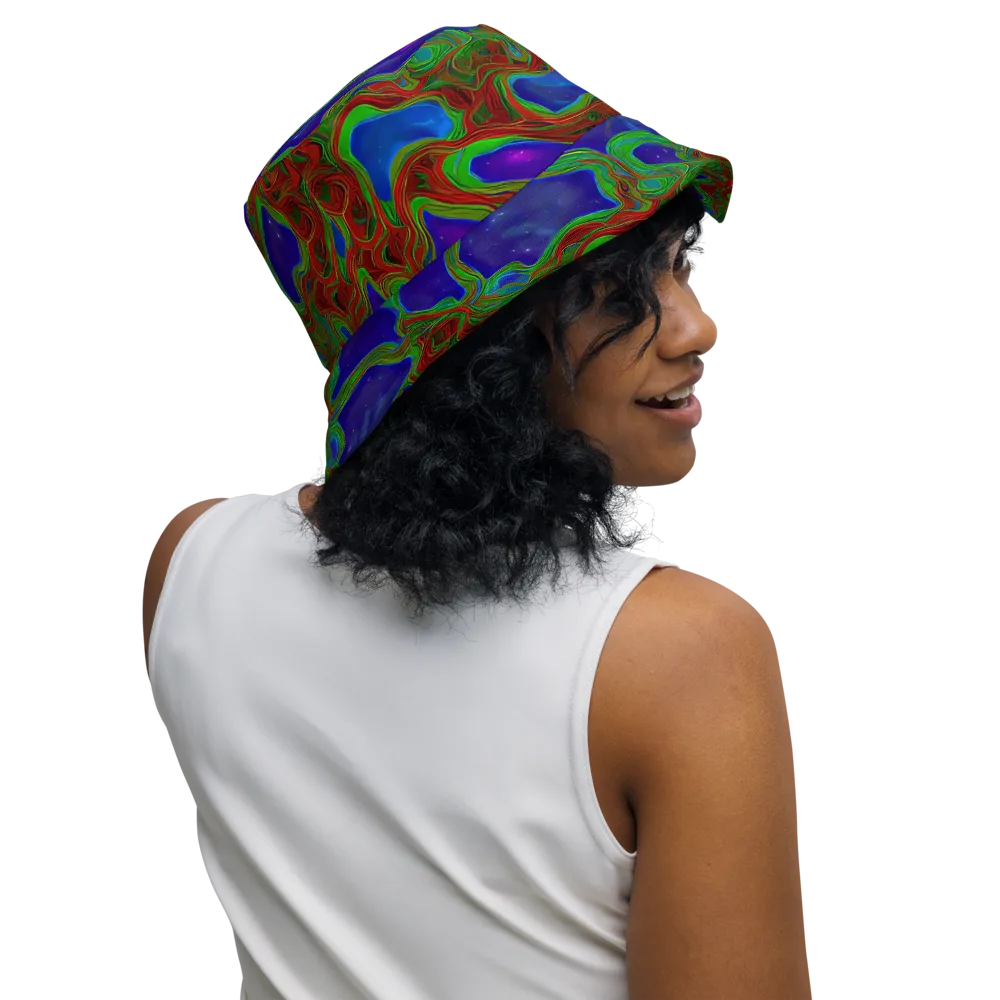 Astro Rapture on Reversible Bucket Hat — Right Outside