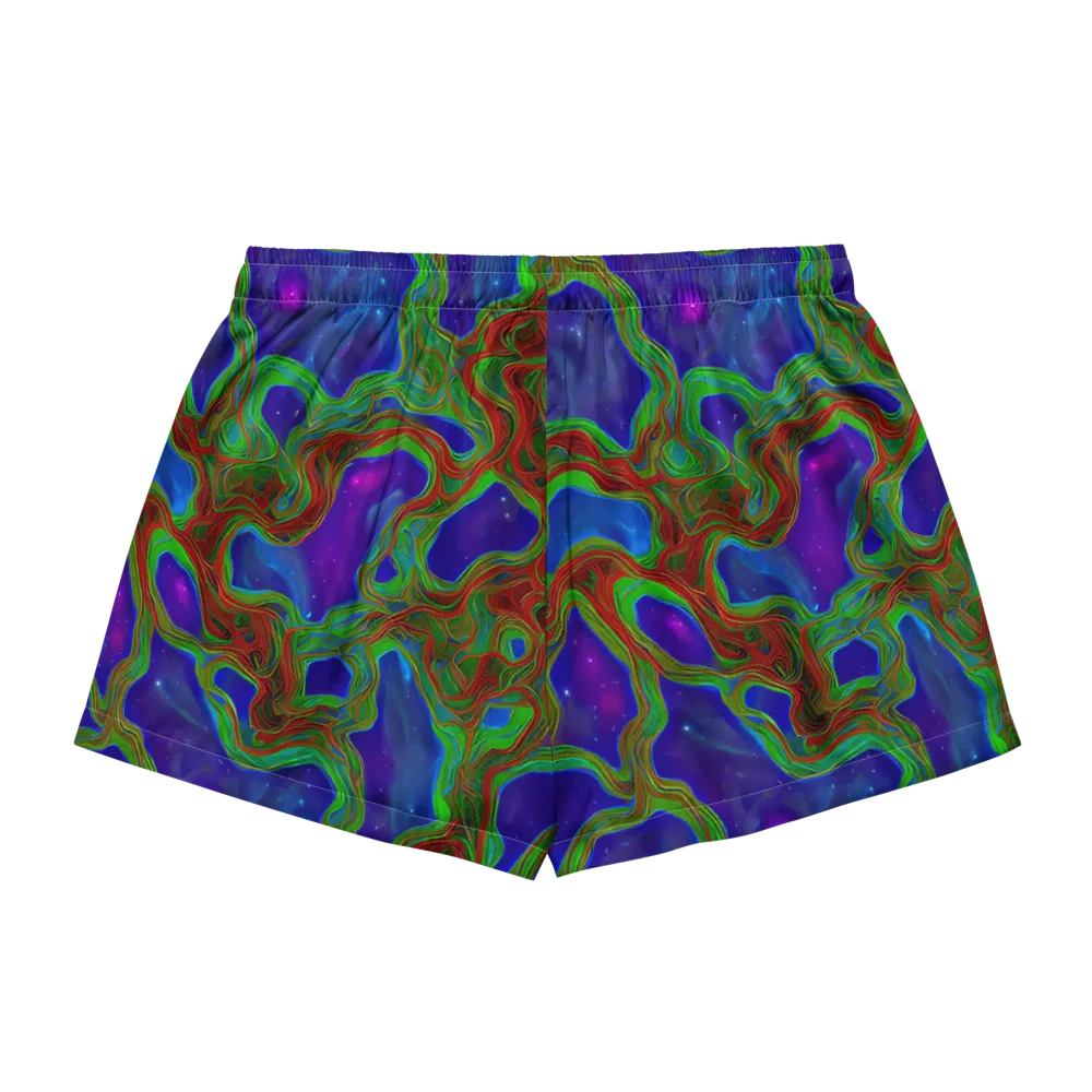 Astro Rapture on Women's Pajama Shorts — Back