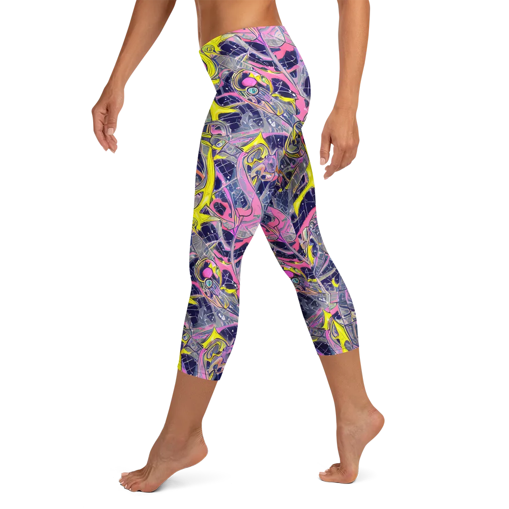 Synthetic Garden on Capri Leggings — Left