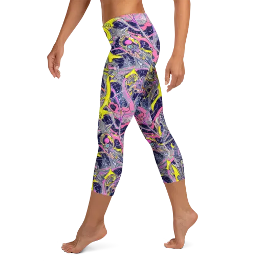 Synthetic Garden on a Capri Leggings