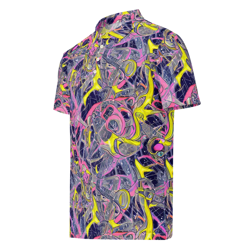 Synthetic Garden on Men's Slim Fit Polo Shirt — Left Front