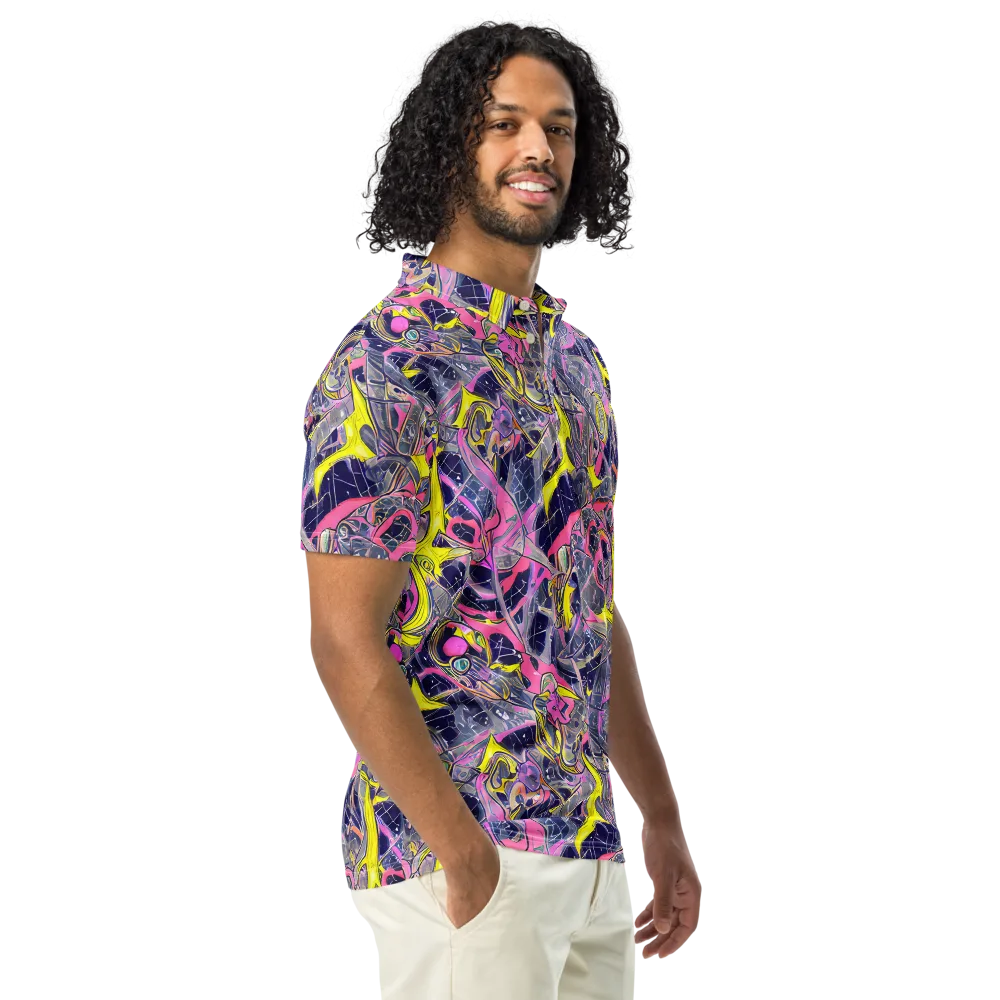 Synthetic Garden on Men's Slim Fit Polo Shirt — Right Front