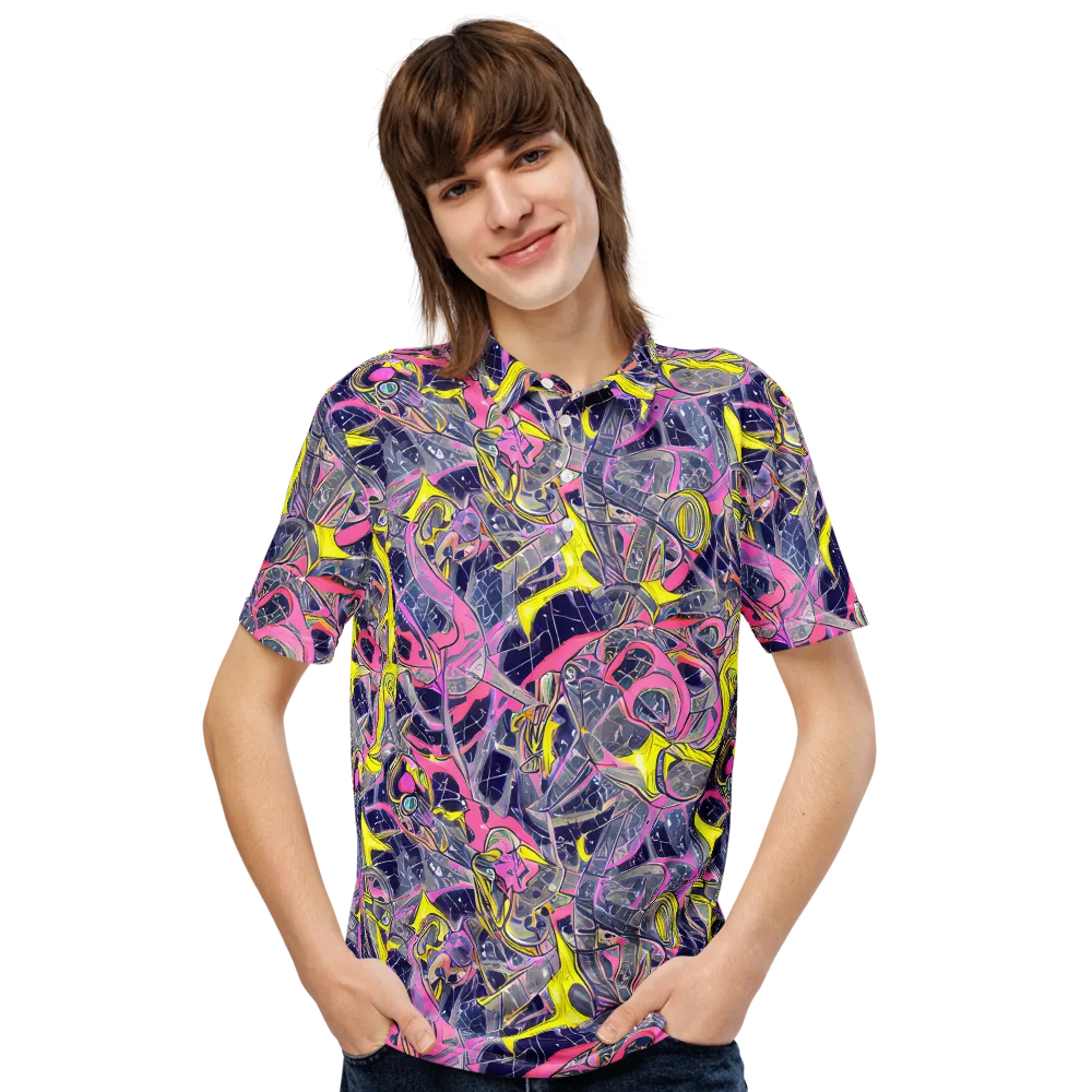 Synthetic Garden on Men's Slim Fit Polo Shirt — Front