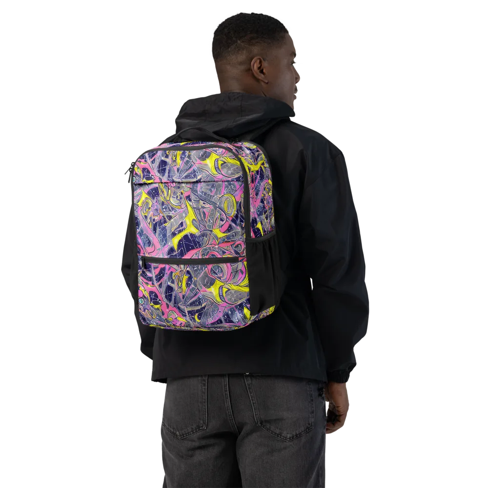 Synthetic Garden on Utility Backpack — Back