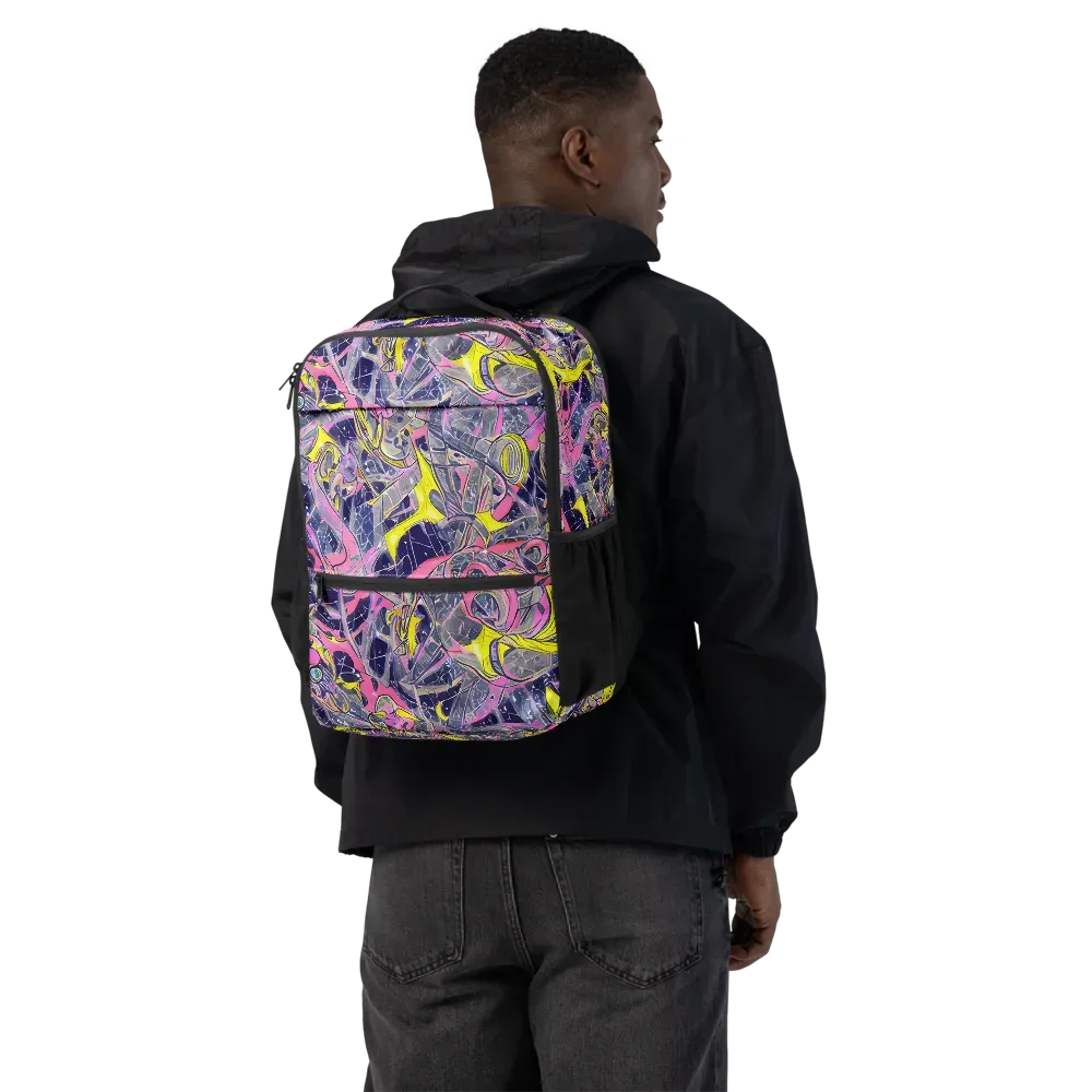 Synthetic Garden on Utility Backpack — Back