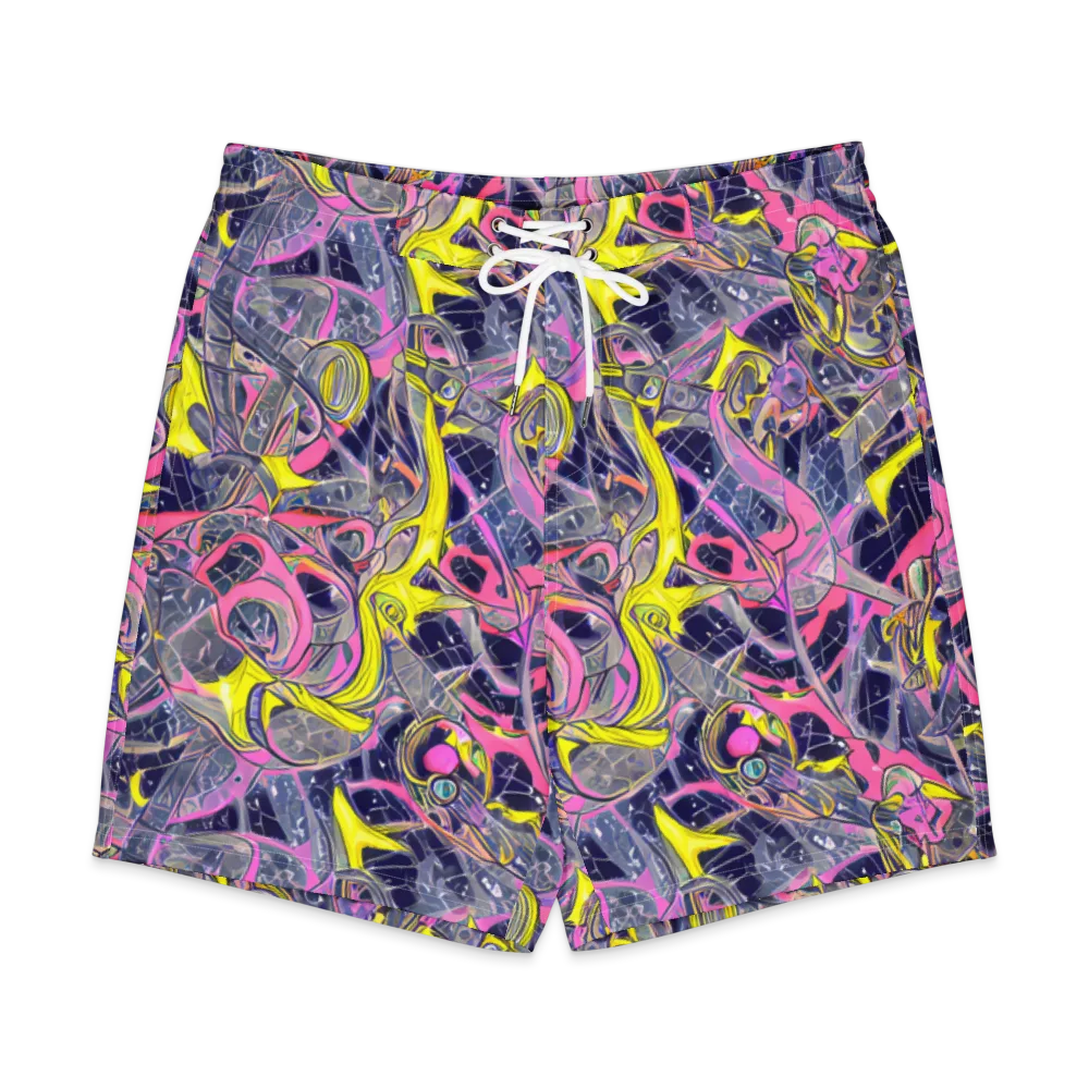 Synthetic Garden on Men's Board Shorts — Front